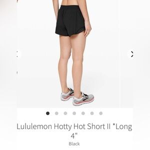 Lululemon Hotty Hot Short || *Long 4" Black size 4